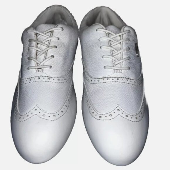 Nike Women’s Golf shoes Size US-8 Superstation Oxfords Wingtip White Leather - Picture 1 of 13